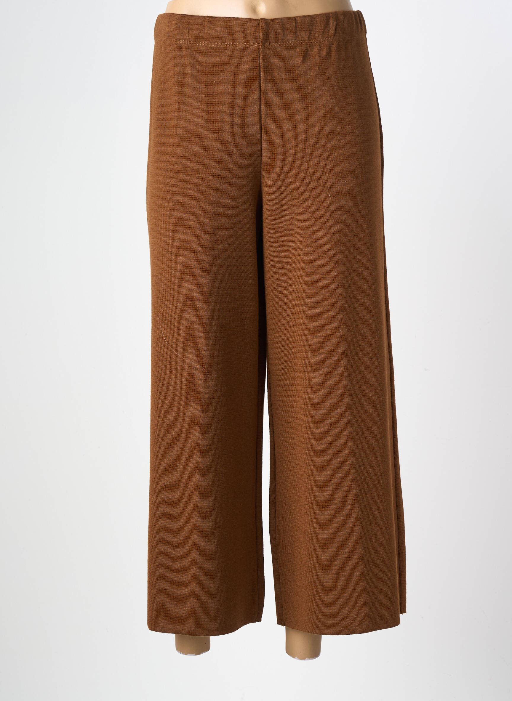 Pantalon 7/8 stretch taille normale marron MARIA BELLENTANI femme