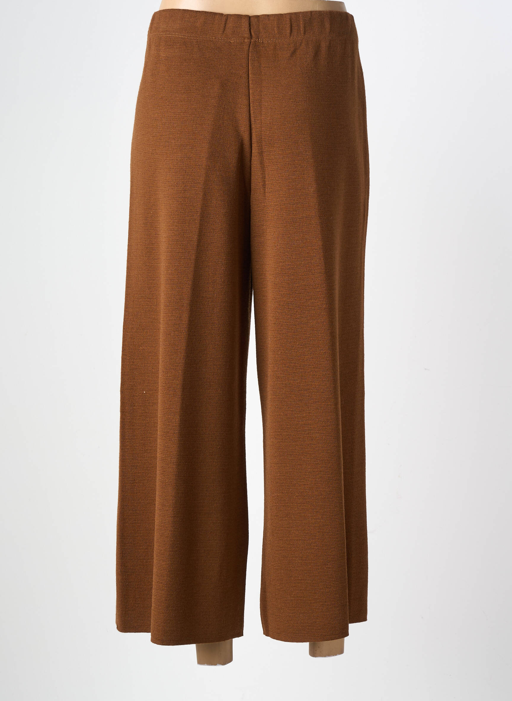 Pantalon 7/8 stretch taille normale marron MARIA BELLENTANI femme