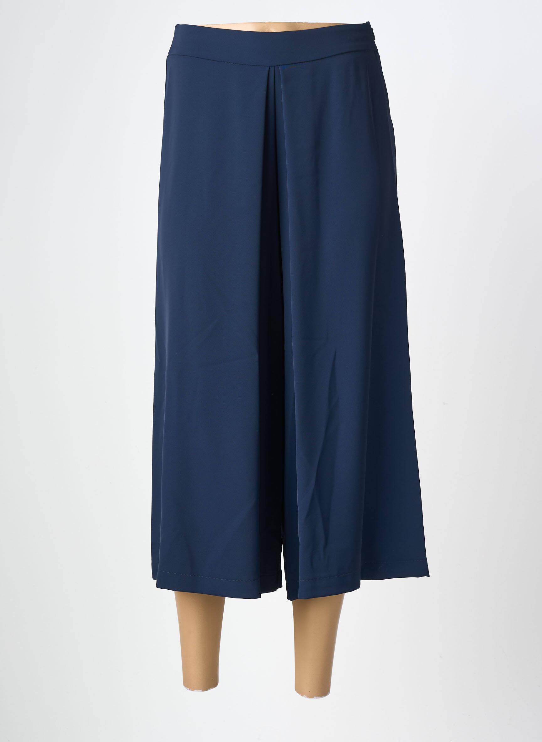 Pantacourt taille élastique taille normale bleu MARIA BELLENTANI femme