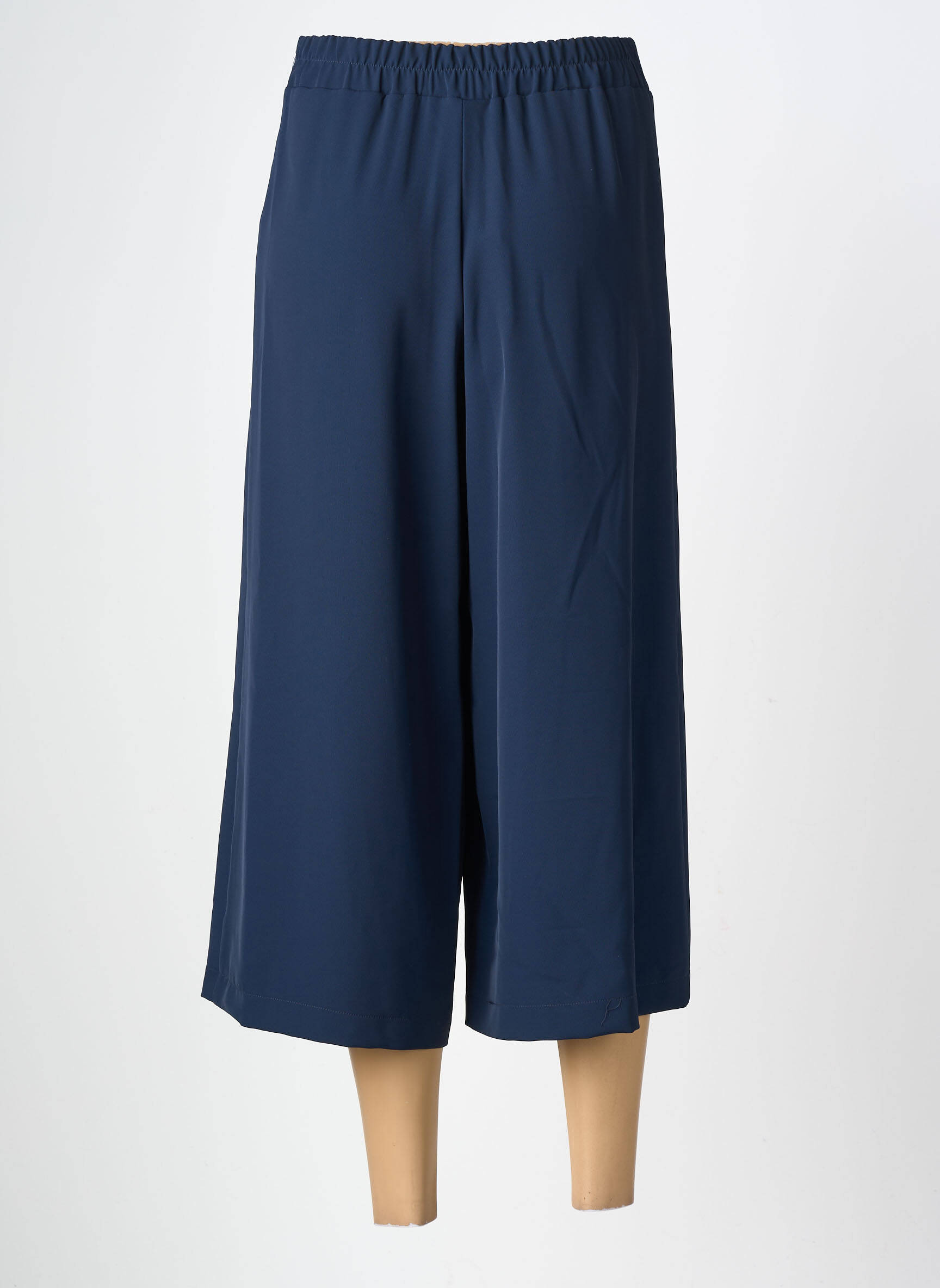Pantacourt taille élastique taille normale bleu MARIA BELLENTANI femme
