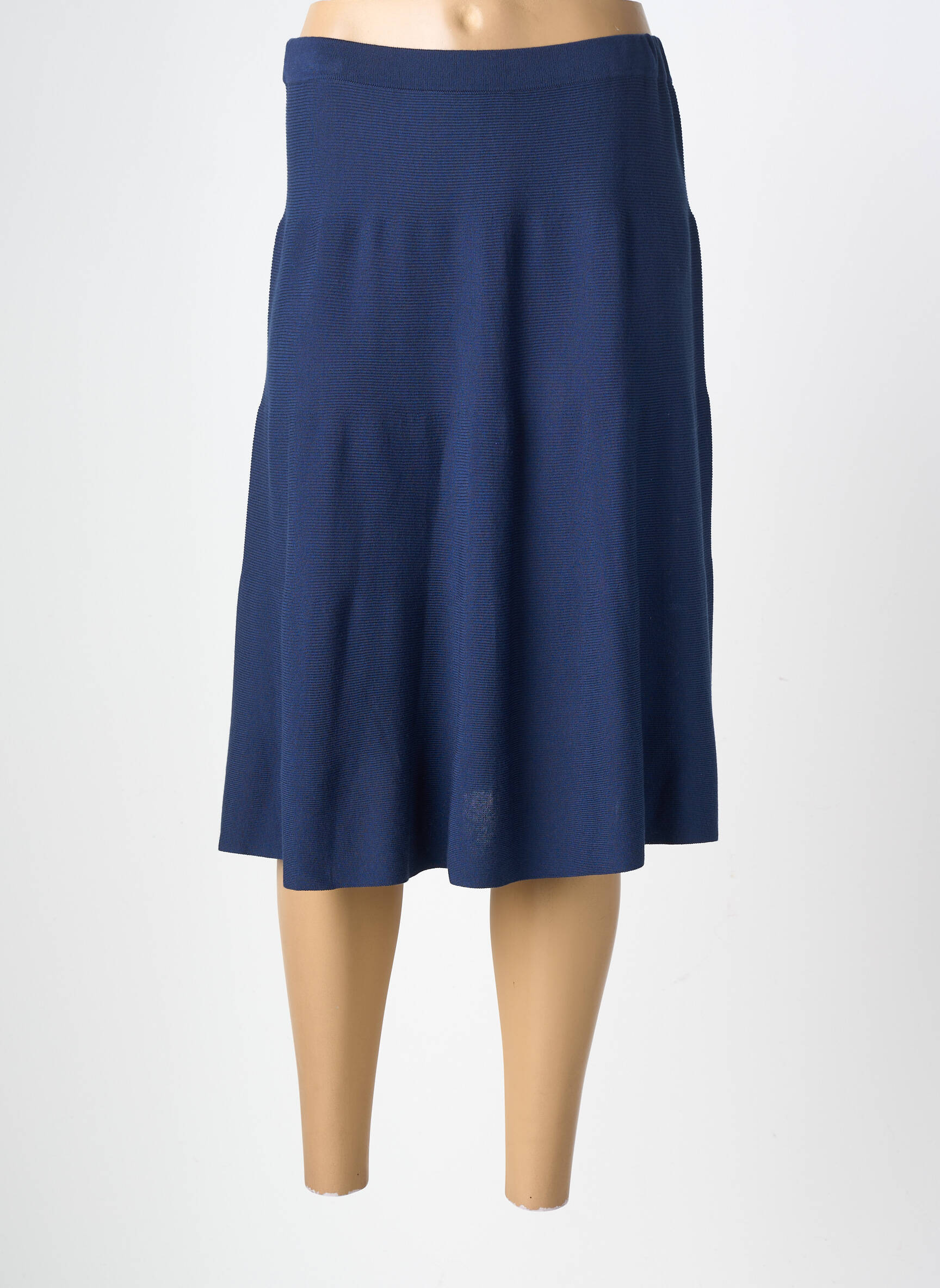 Jupe mi-longue stretch bleu VIRIATO femme