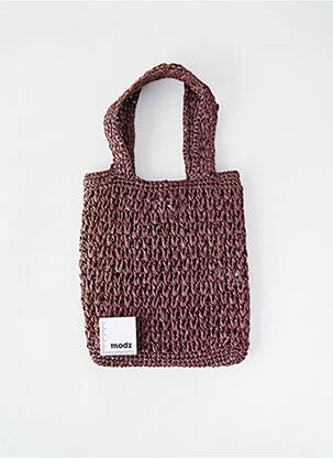 Sac type de porter main forme rectangulaire marron YERSE femme