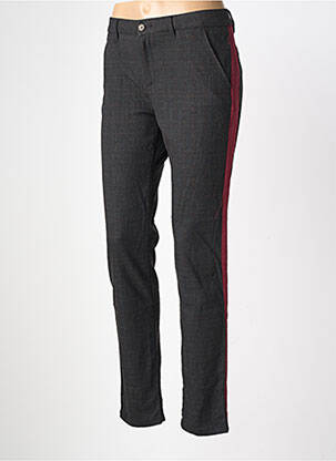 Pantalon chino stretch taille normale gris REIKO femme