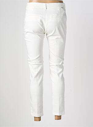 Pantalon 7/8 stretch taille normale blanc REIKO femme