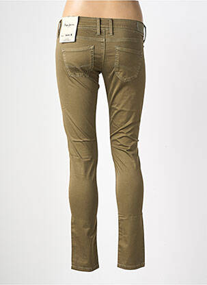Pantalon slim tissage popeline taille normale vert PEPE JEANS femme