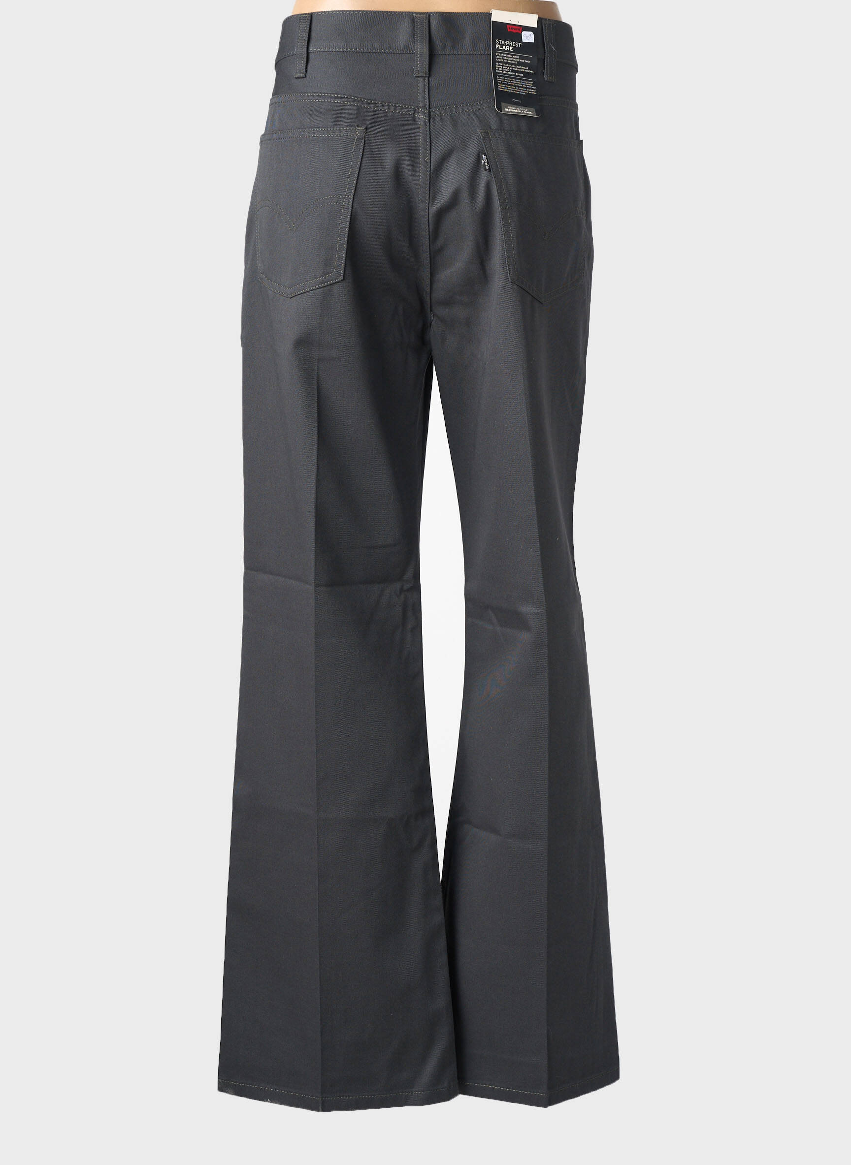 Pantalon large fermeture zippée sous rabat boutonné taille normale noir LEVI'S femme
