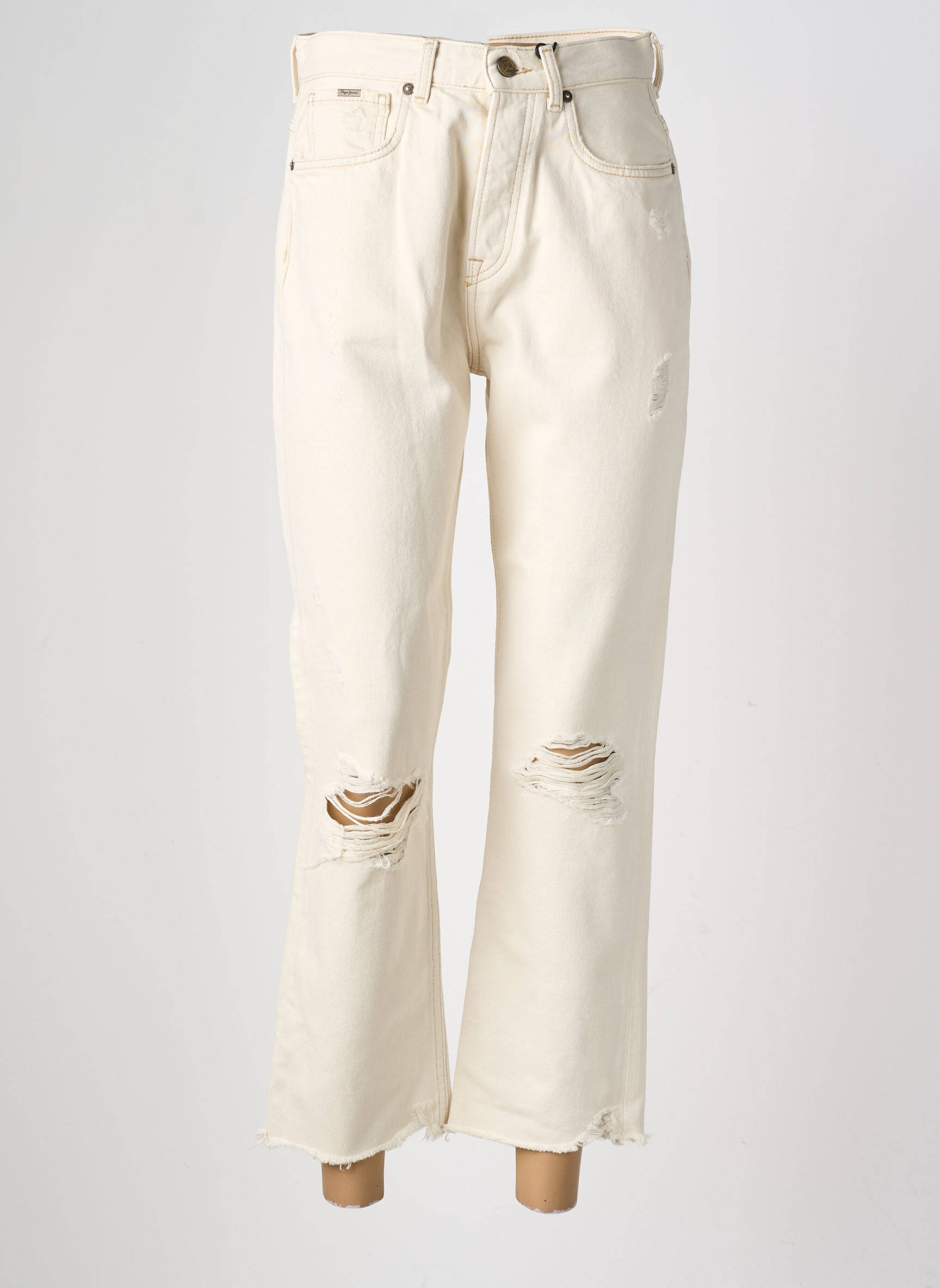 Jeans coupe droite taille normale taille normale beige PEPE JEANS femme
