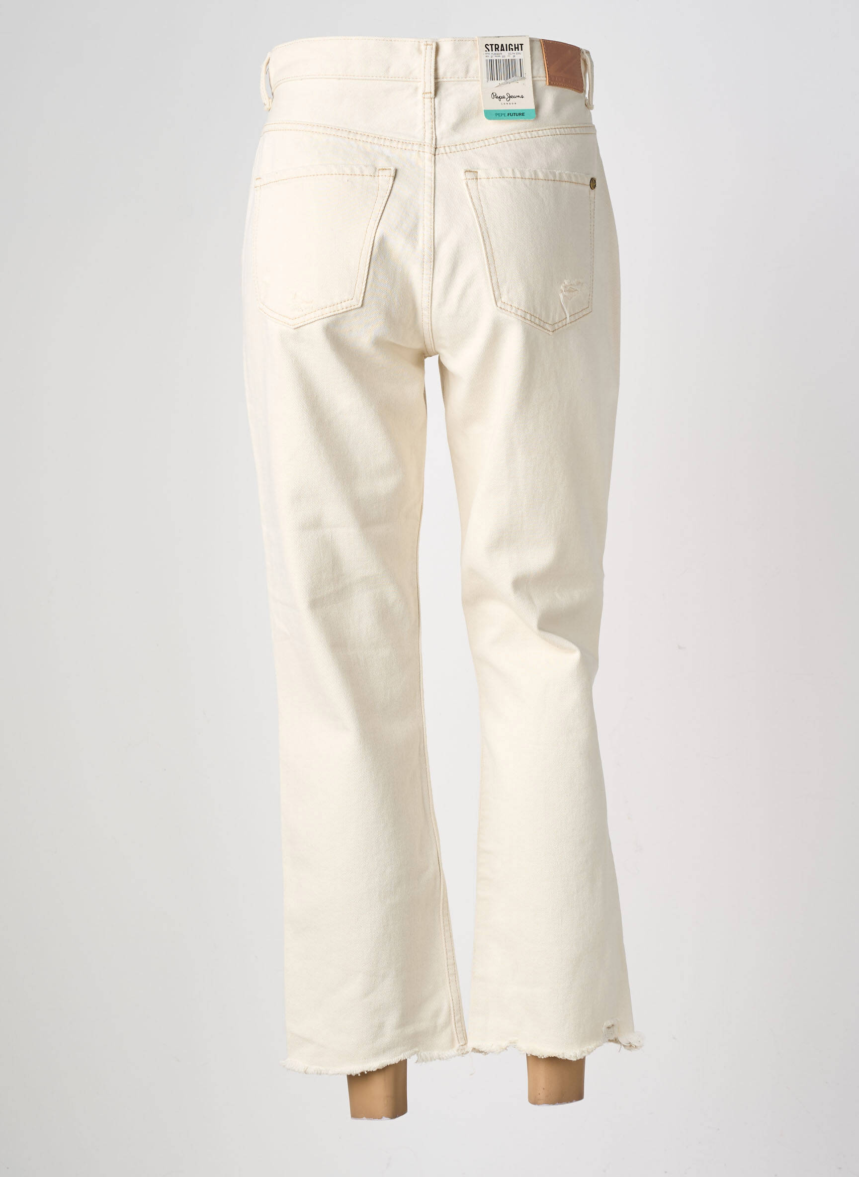 Jeans coupe droite taille normale taille normale beige PEPE JEANS femme