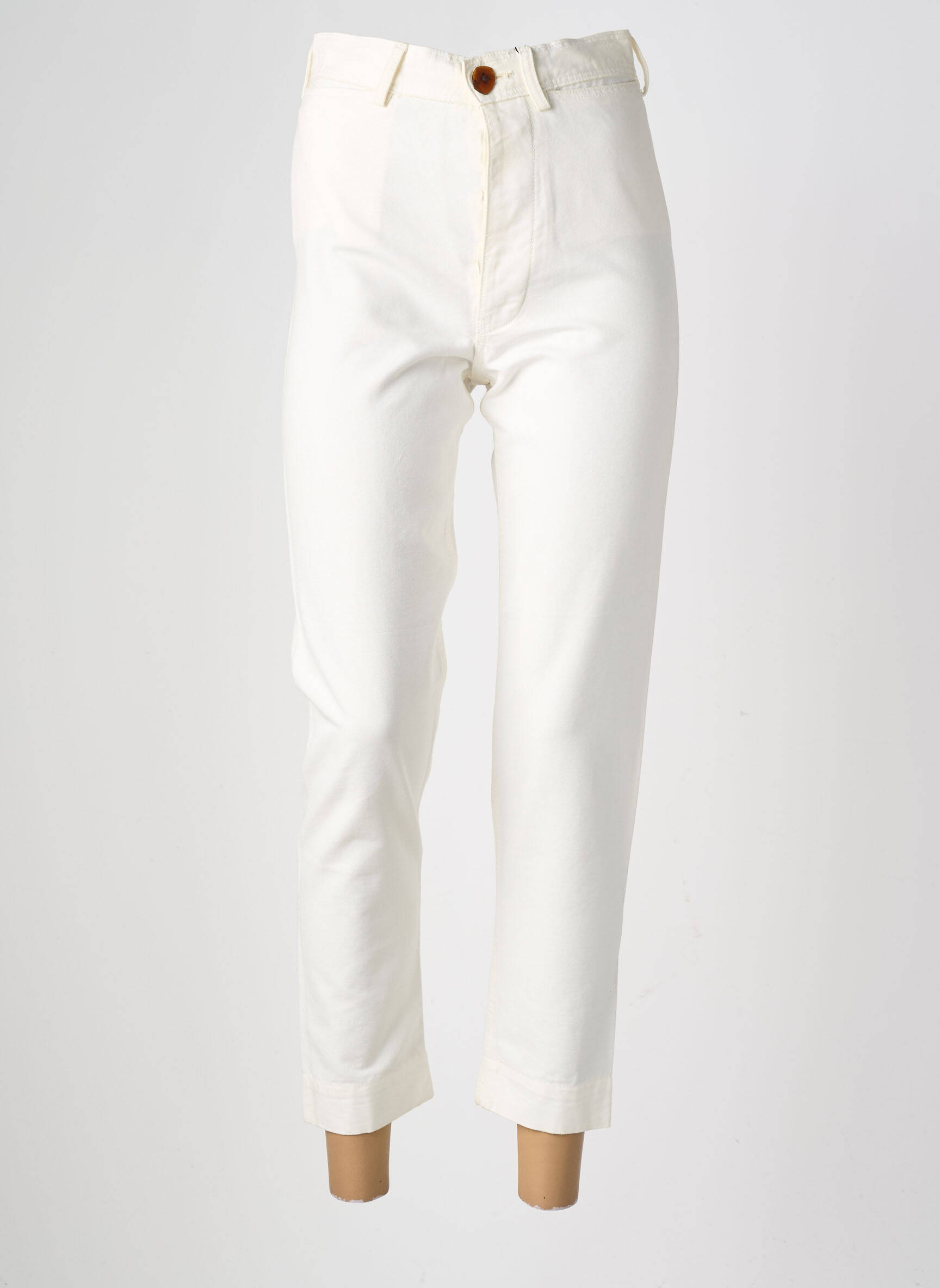 Pantalon 7/8 taille normale taille normale blanc AMLUL femme