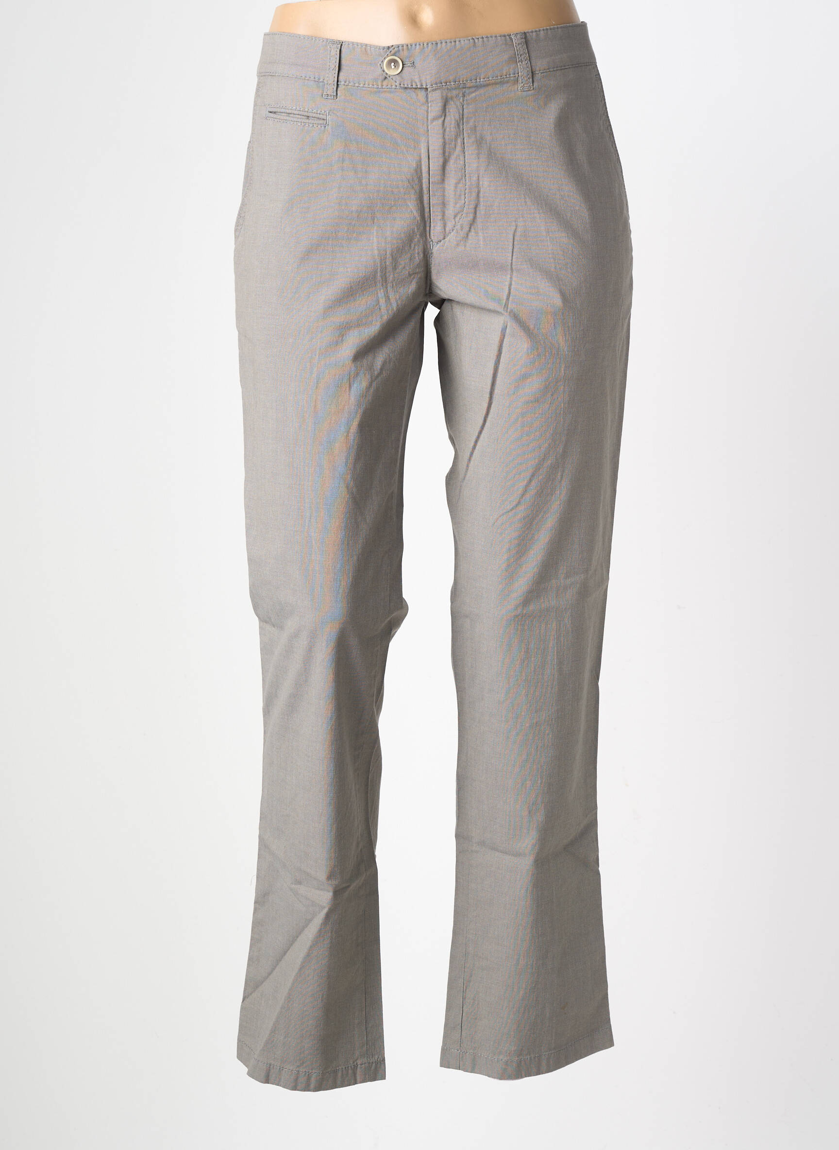 Pantalon chino stretch taille normale gris BRAX femme