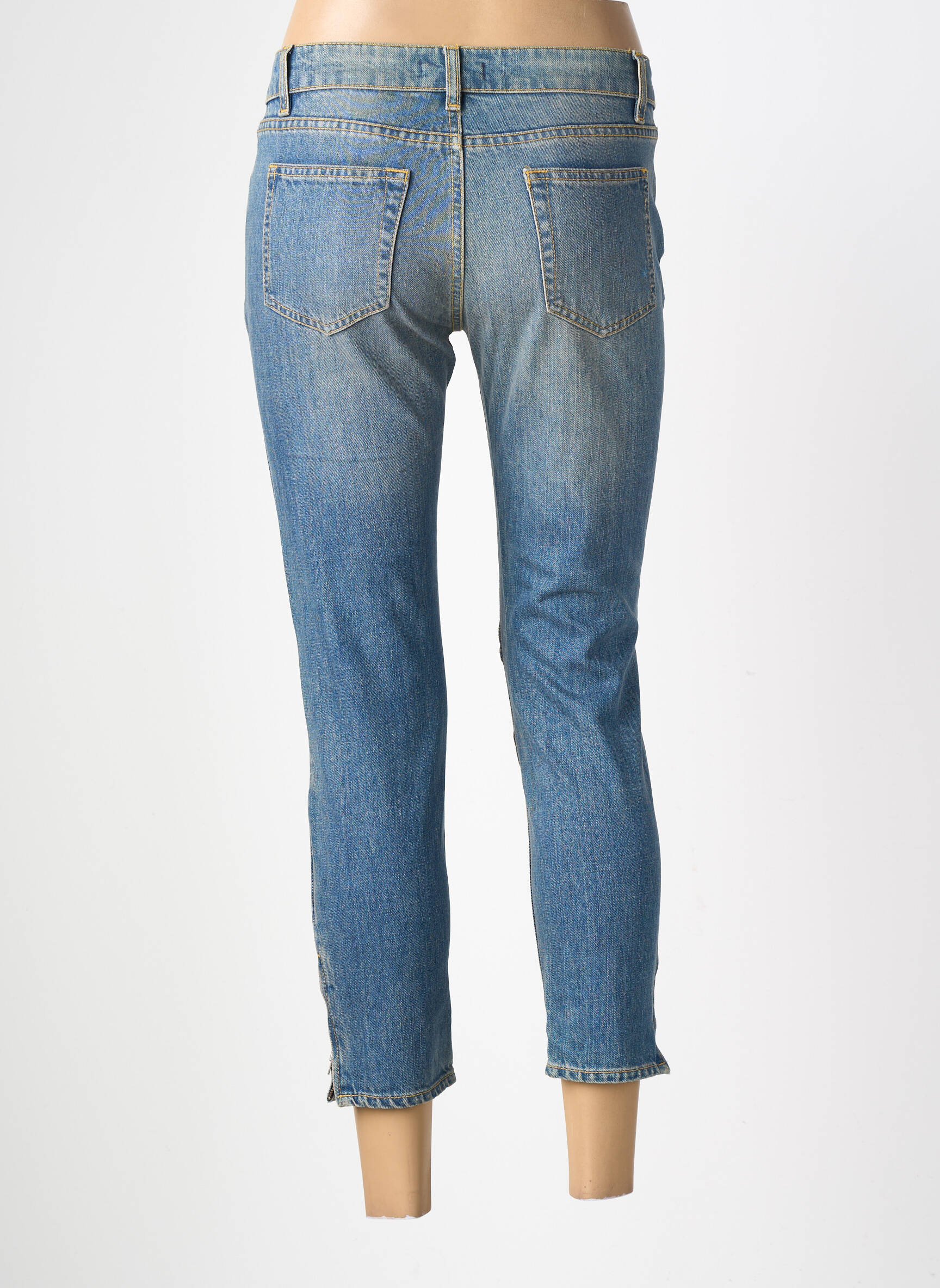 Jeans coupe slim taille normale taille normale bleu BENSIMON femme