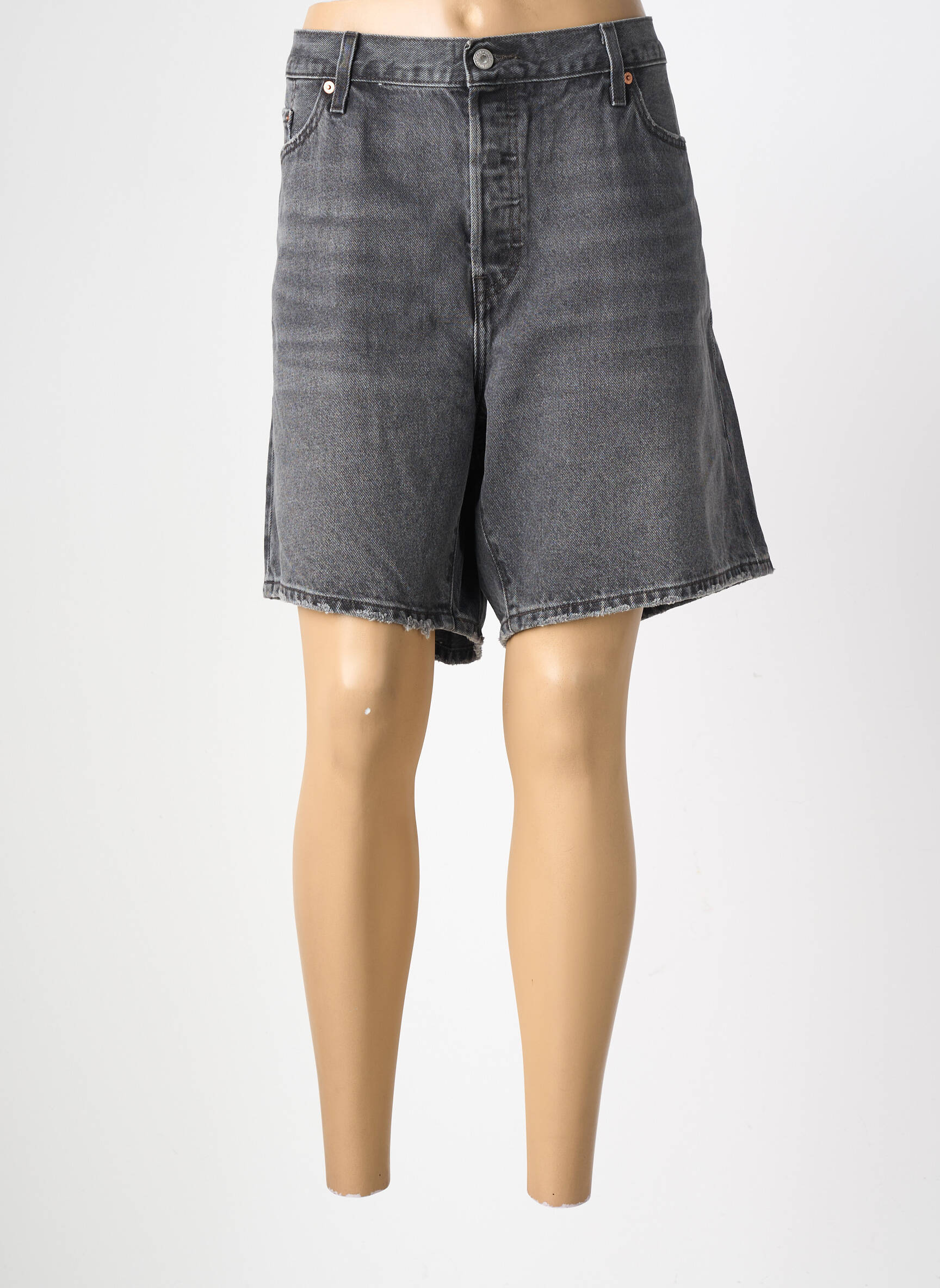 Short tissage denim taille normale gris LEVI'S femme