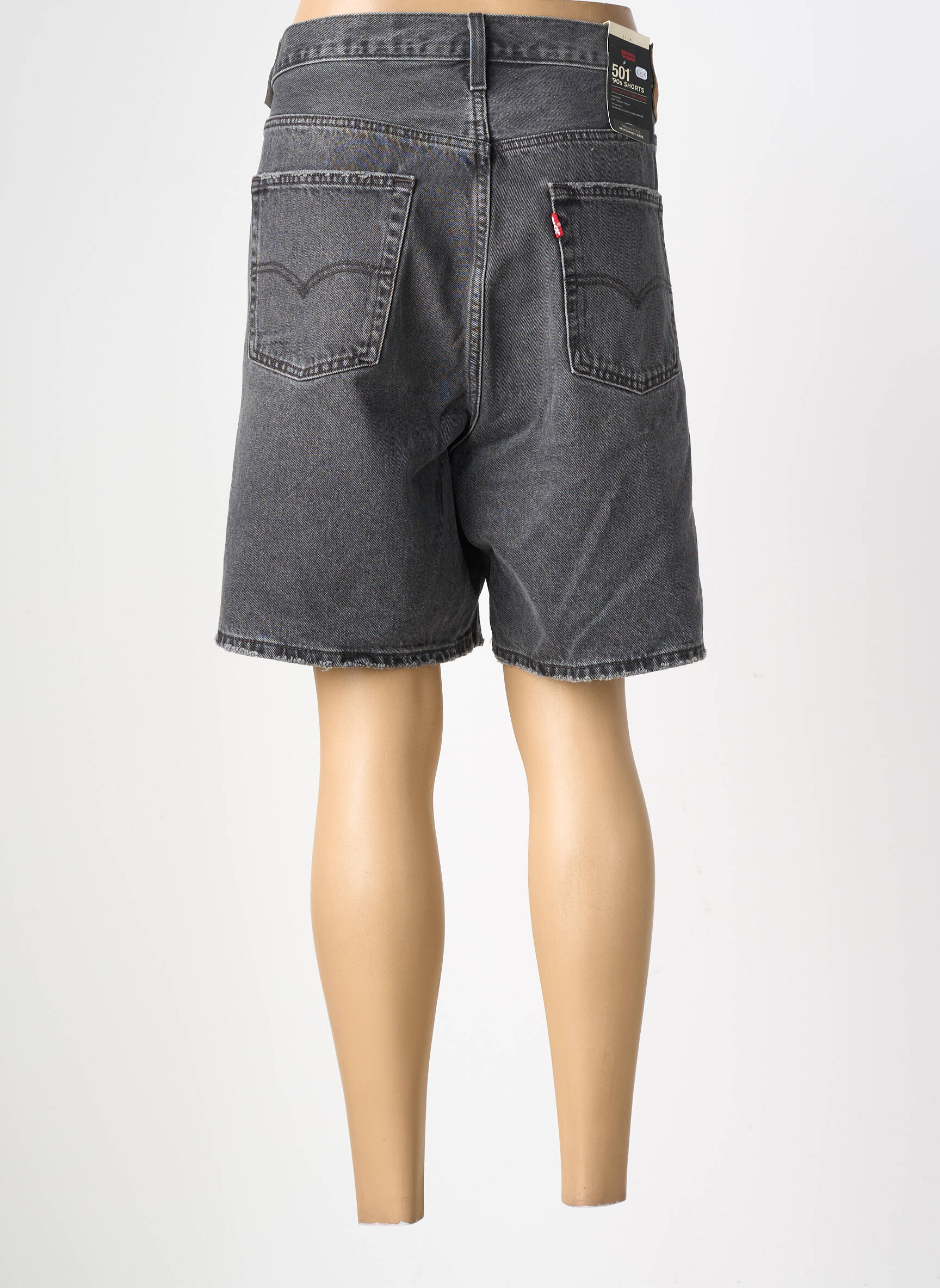 Short tissage denim taille normale gris LEVI'S femme