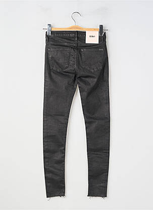 Pantalon slim tissage enduit taille normale noir REIKO femme