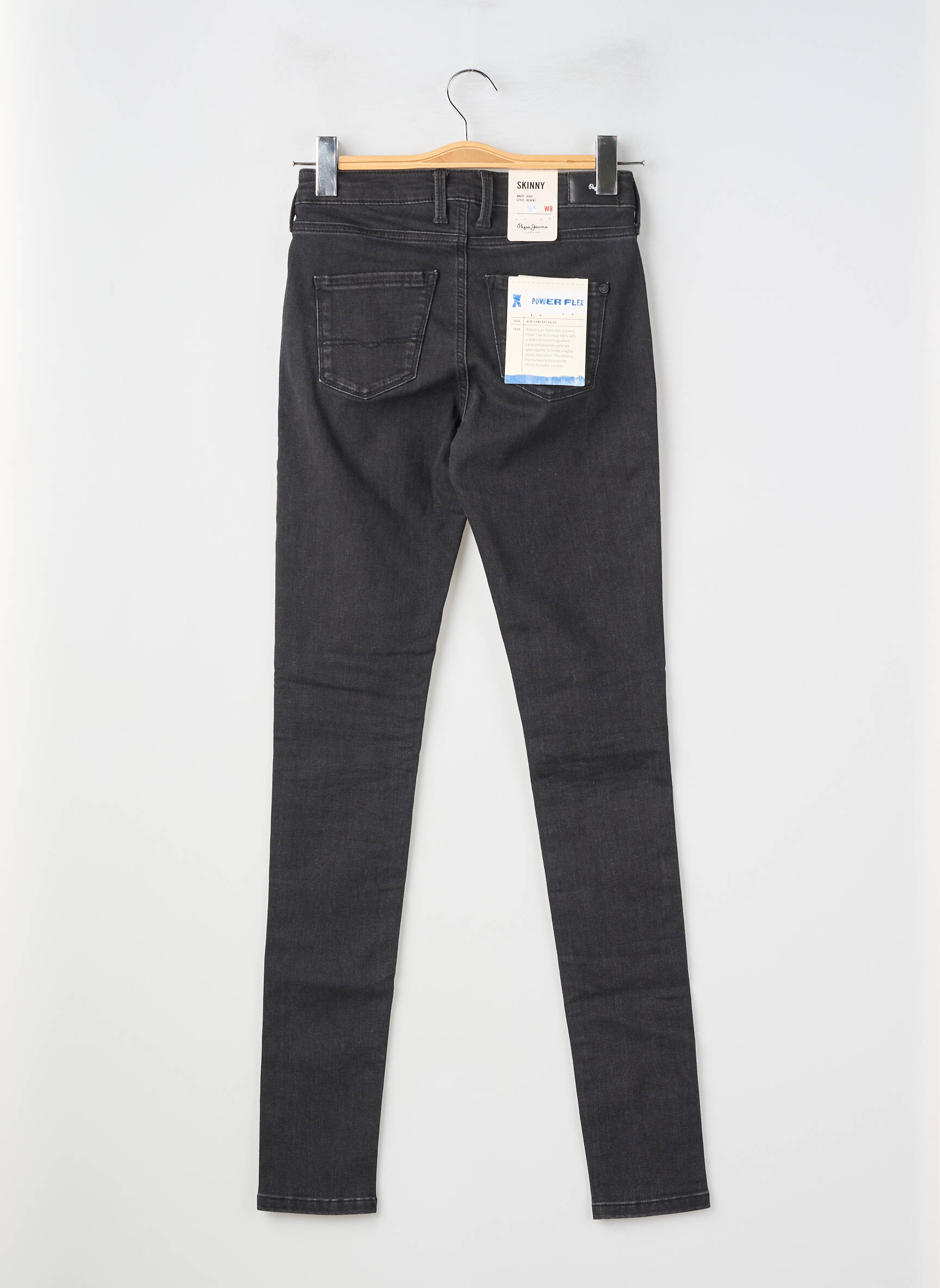 Jeans coupe slim stretch taille normale noir PEPE JEANS femme