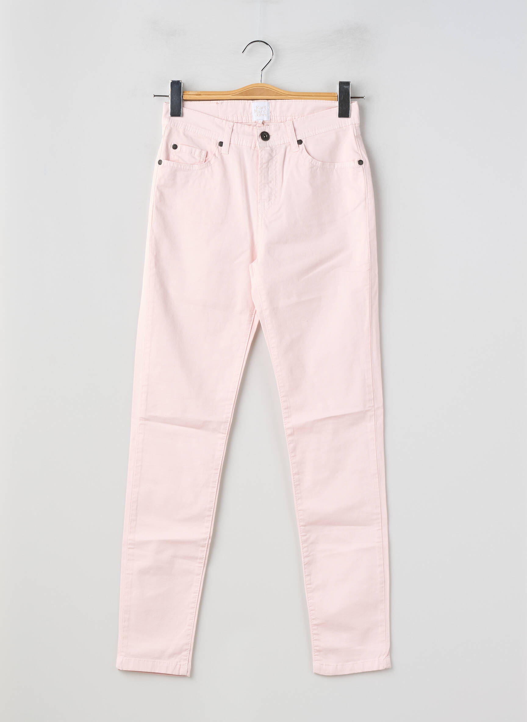 Pantalon slim tissage popeline taille normale rose KARL MARC JOHN femme