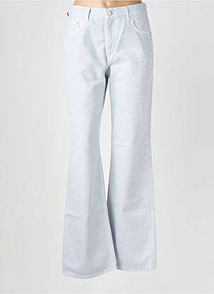 Jeans coupe large effet usé taille normale bleu HAIKURE femme