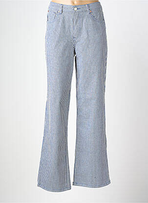 Pantalon flare stretch taille normale bleu MKT STUDIO femme