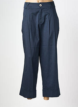 Pantalon droit stretch taille normale bleu HANA SAN femme