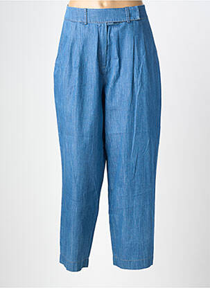 Pantalon droit stretch taille normale bleu HANA SAN femme