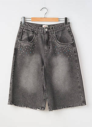 Jupe short stretch gris ME369 femme