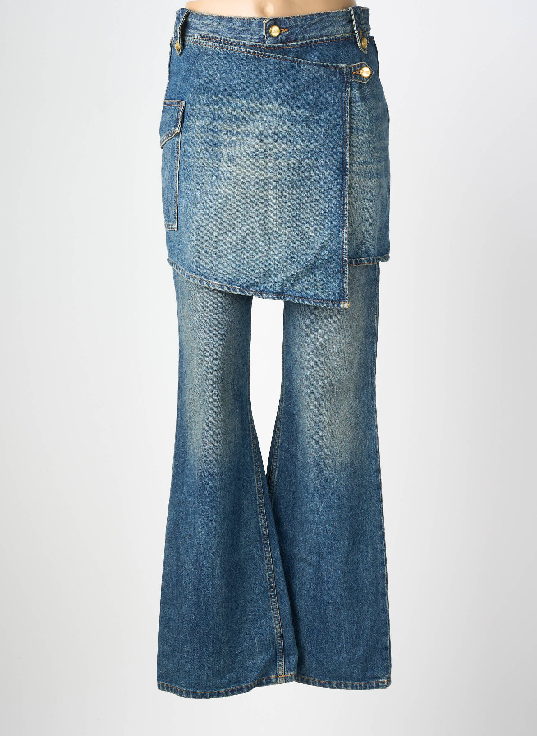 Jeans bootcut taille normale taille normale bleu GANNI femme