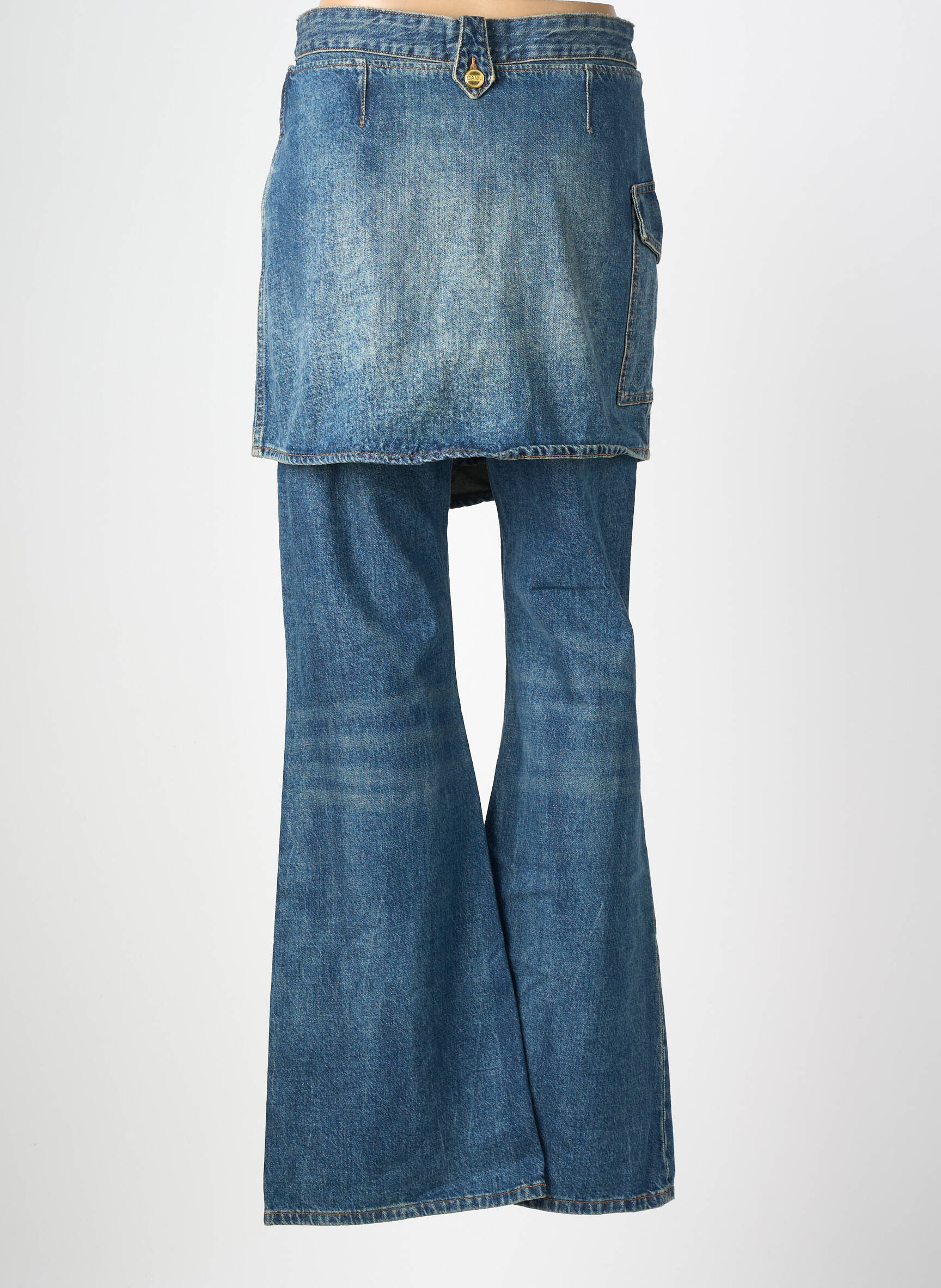 Jeans bootcut taille normale taille normale bleu GANNI femme