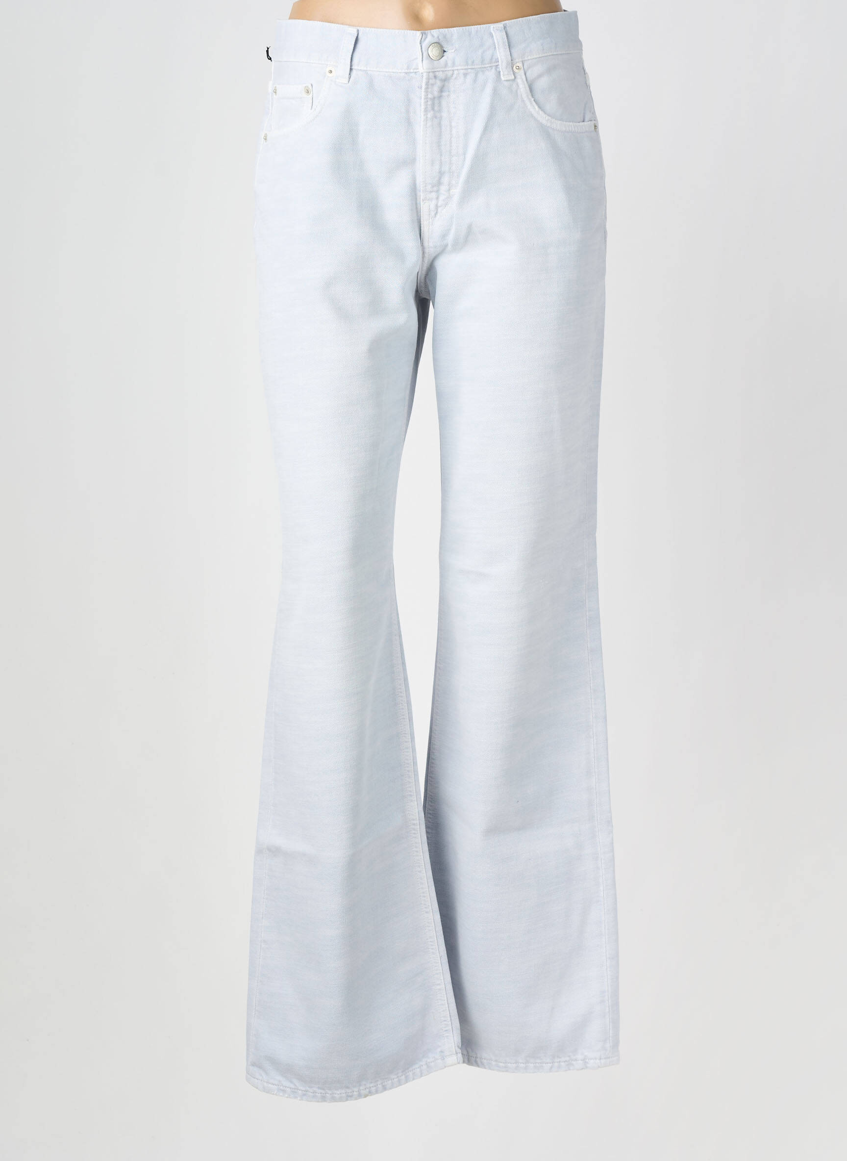 Jeans coupe large effet usé taille normale bleu HAIKURE femme