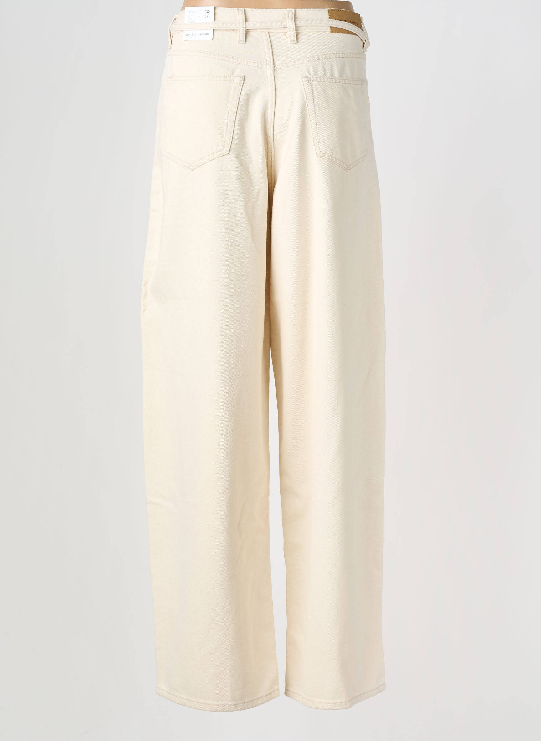 Jeans coupe large stretch taille normale beige SAMSOE & SAMSOE femme