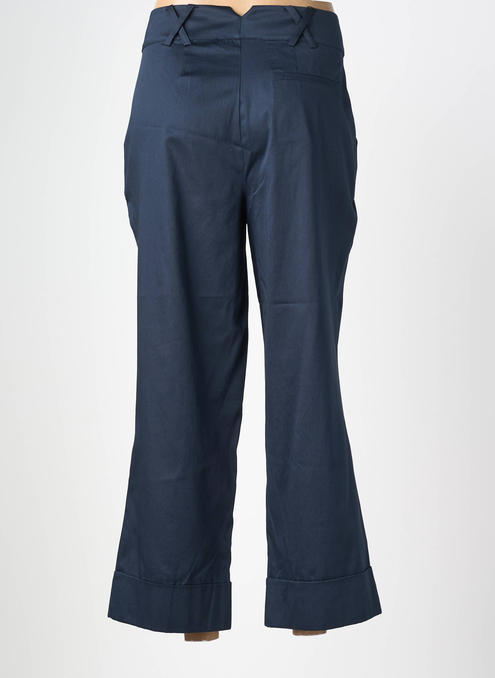 Pantalon droit stretch taille normale bleu HANA SAN femme