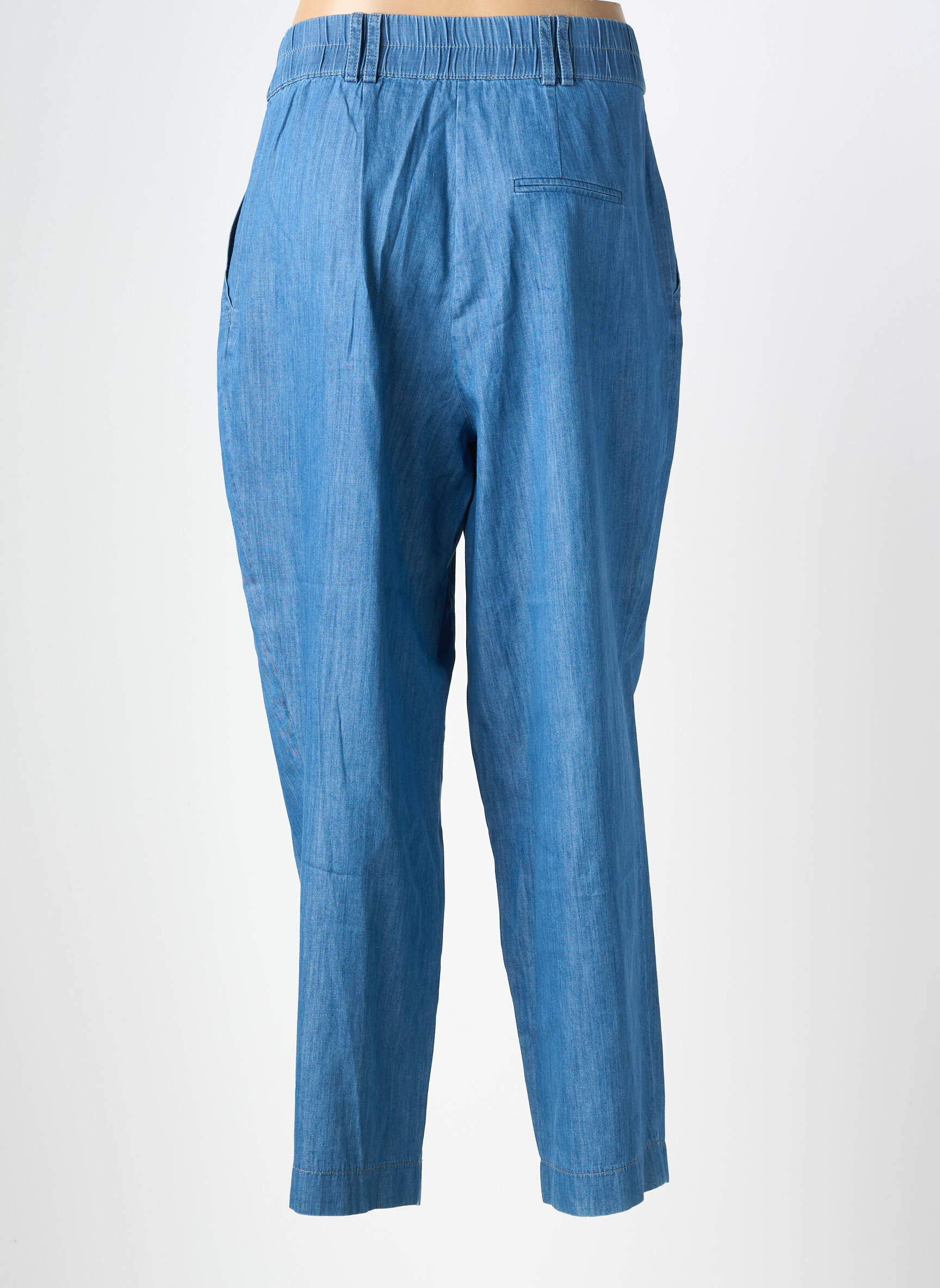 Pantalon droit stretch taille normale bleu HANA SAN femme