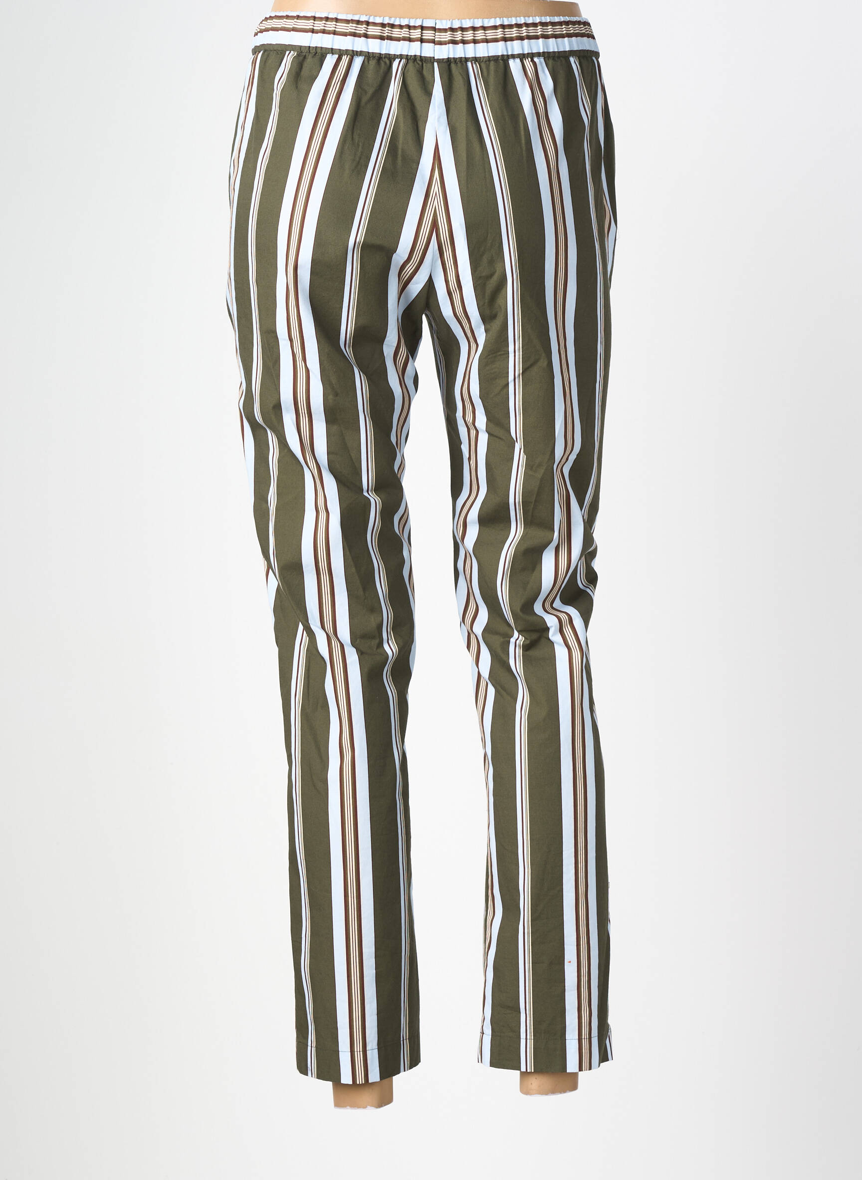 Pantalon droit stretch taille normale vert DIEGA femme