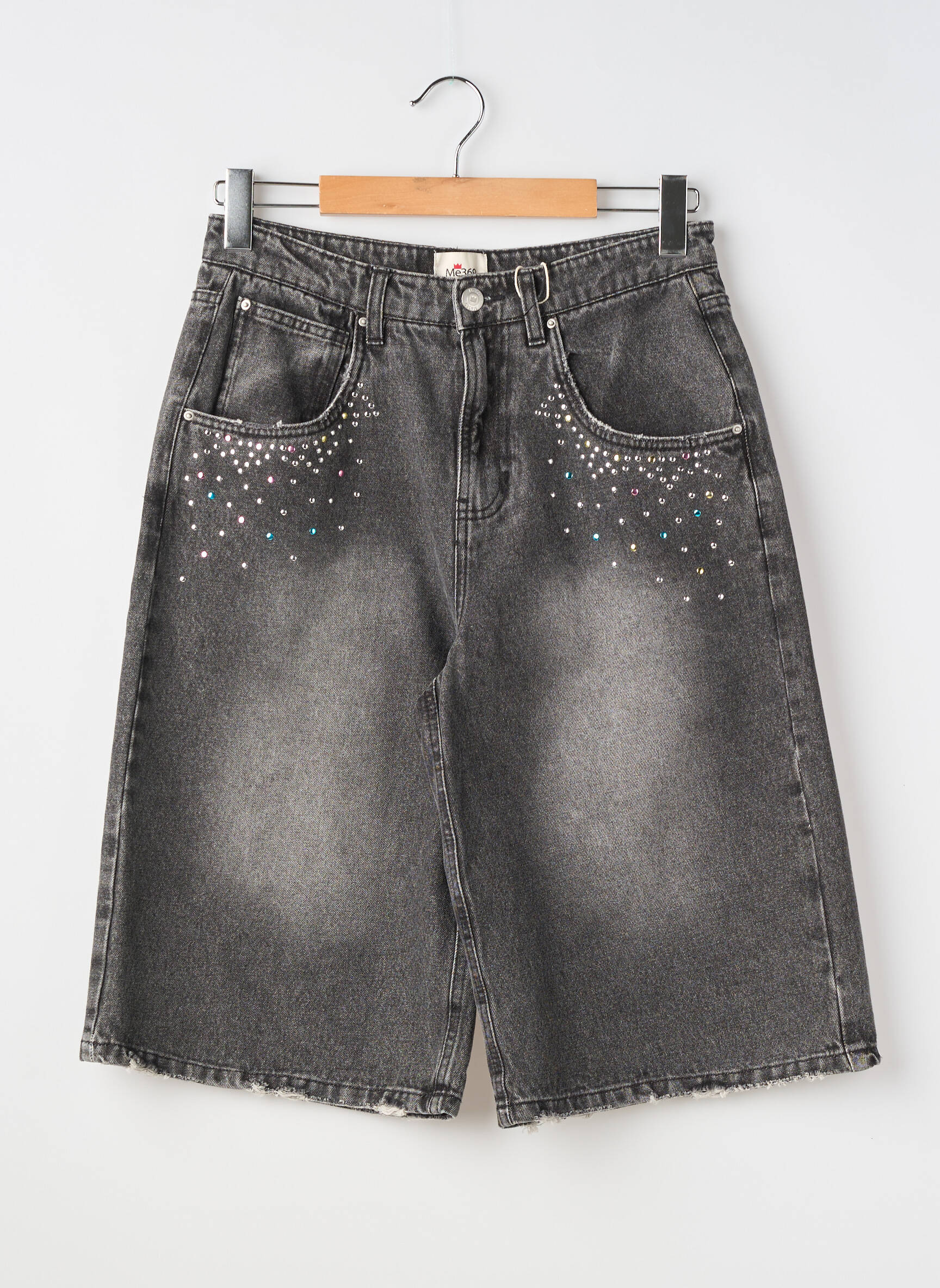 Jupe short stretch gris ME369 femme