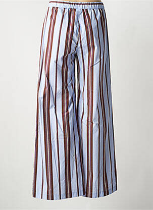Pantalon large tissage popeline taille normale violet DIEGA femme