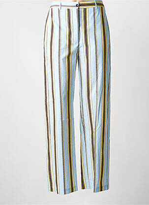 Pantalon large tissage popeline taille normale bleu DIEGA femme
