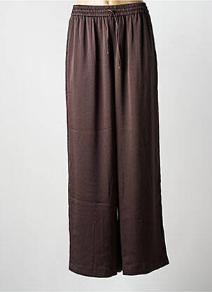 Pantalon large tissage crêpe taille normale marron SAMSOE & SAMSOE femme