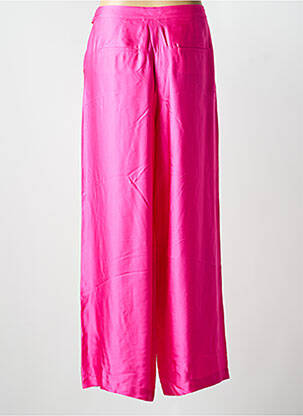 Pantalon large coupe fluide taille normale rose ME369 femme