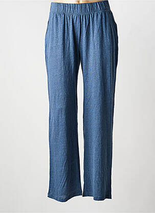 Pantalon droit stretch taille normale bleu MAJESTIC FILATURES femme