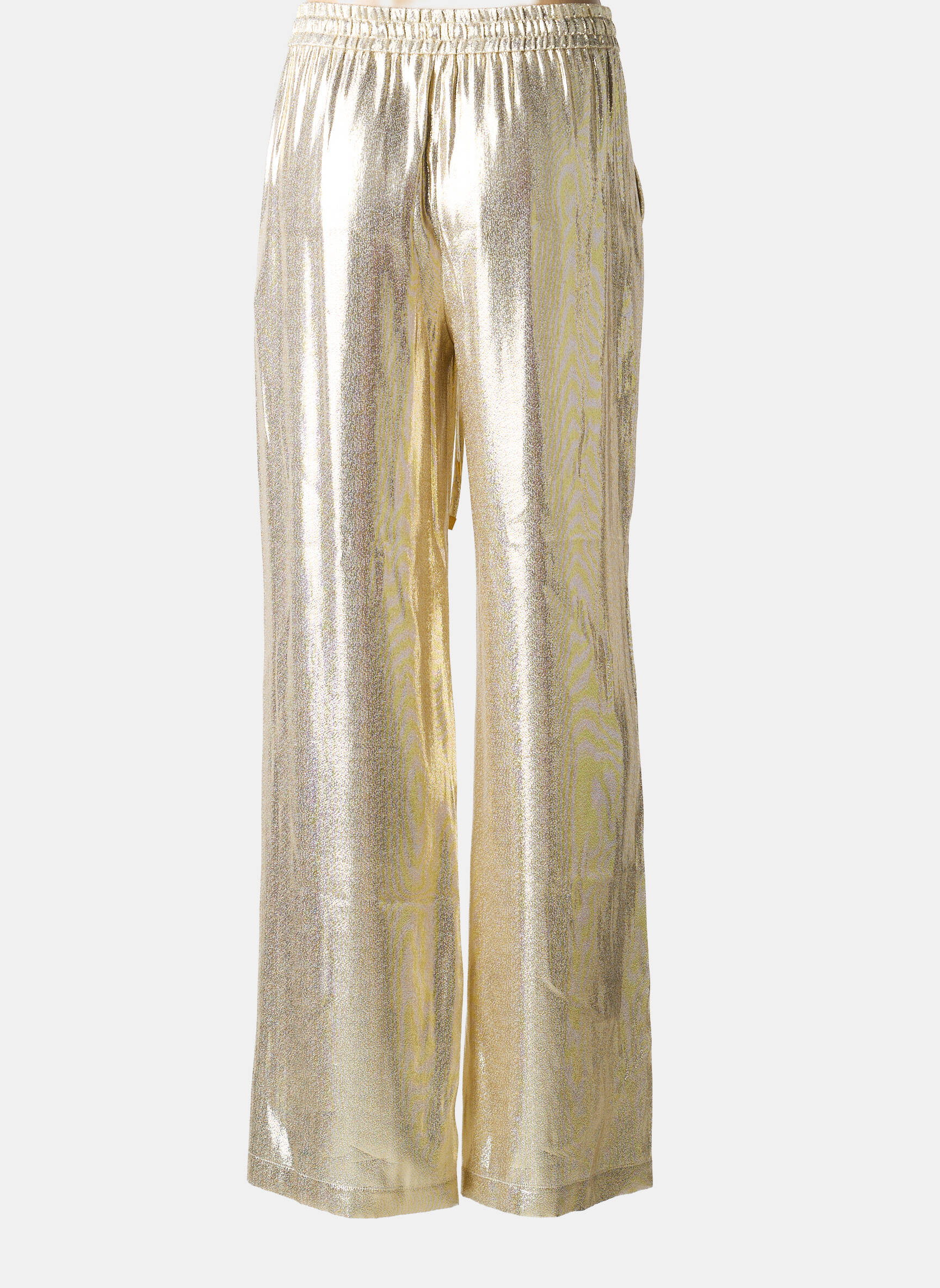 Pantalon large coupe fluide taille normale or DMN femme
