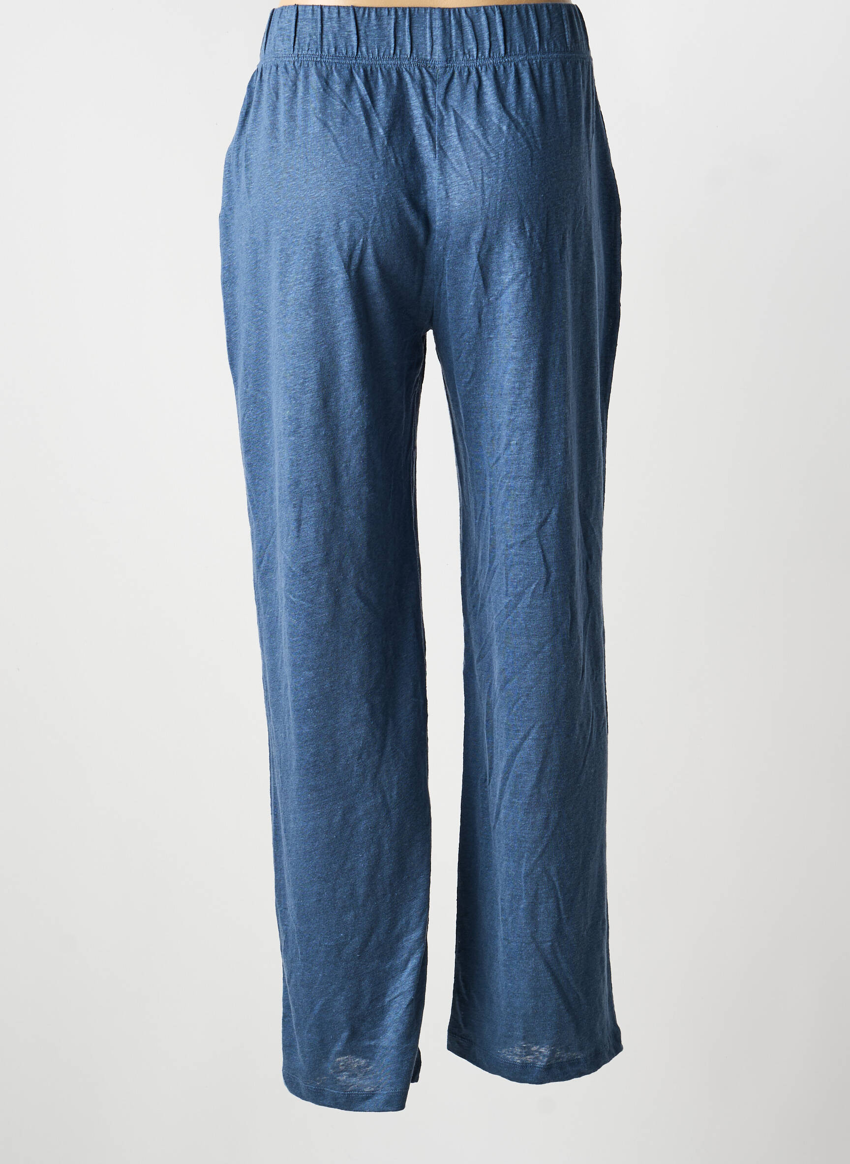 Pantalon droit stretch taille normale bleu MAJESTIC FILATURES femme