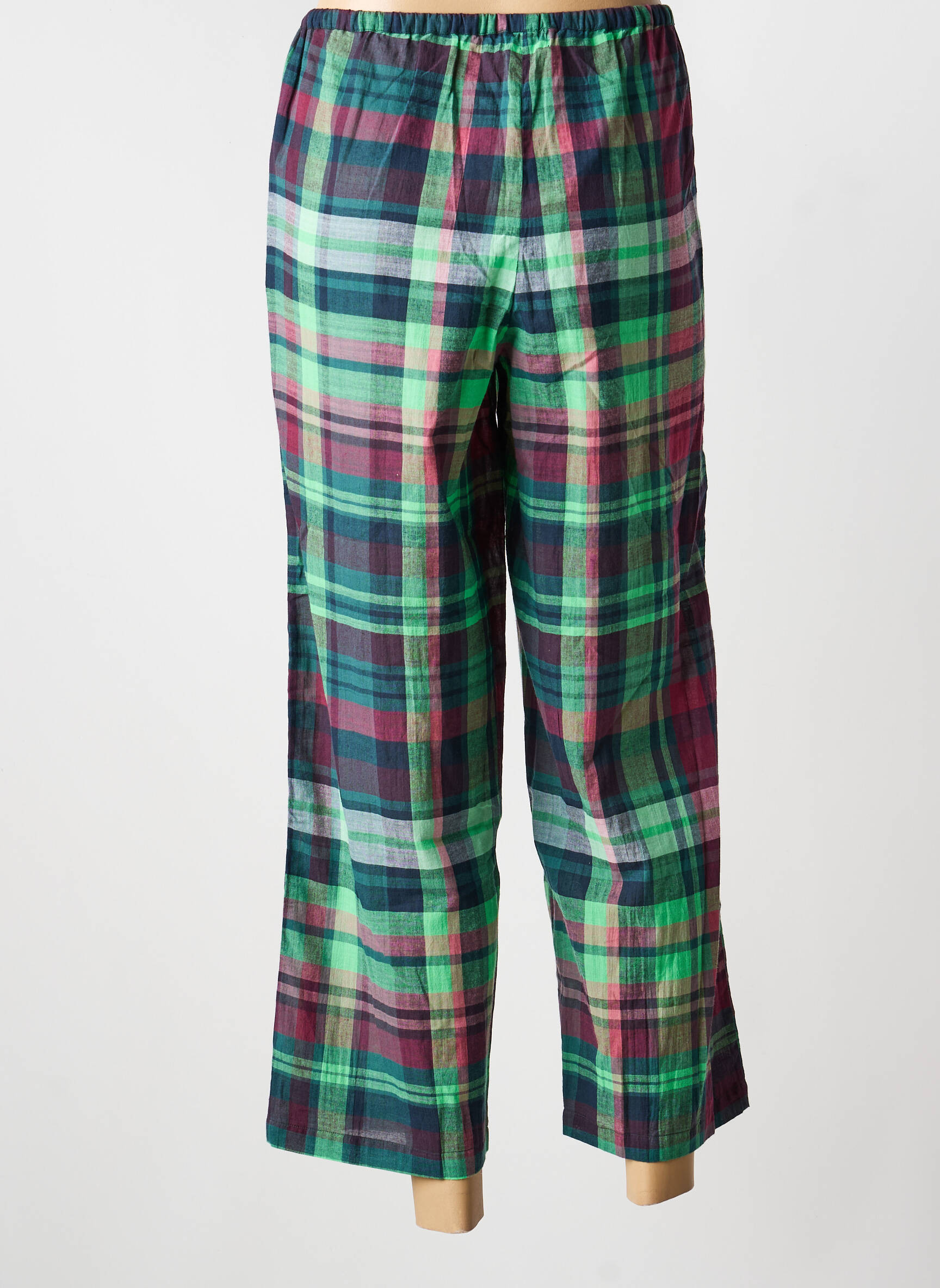 Pantalon 7/8 taille élastique taille normale vert DIEGA femme