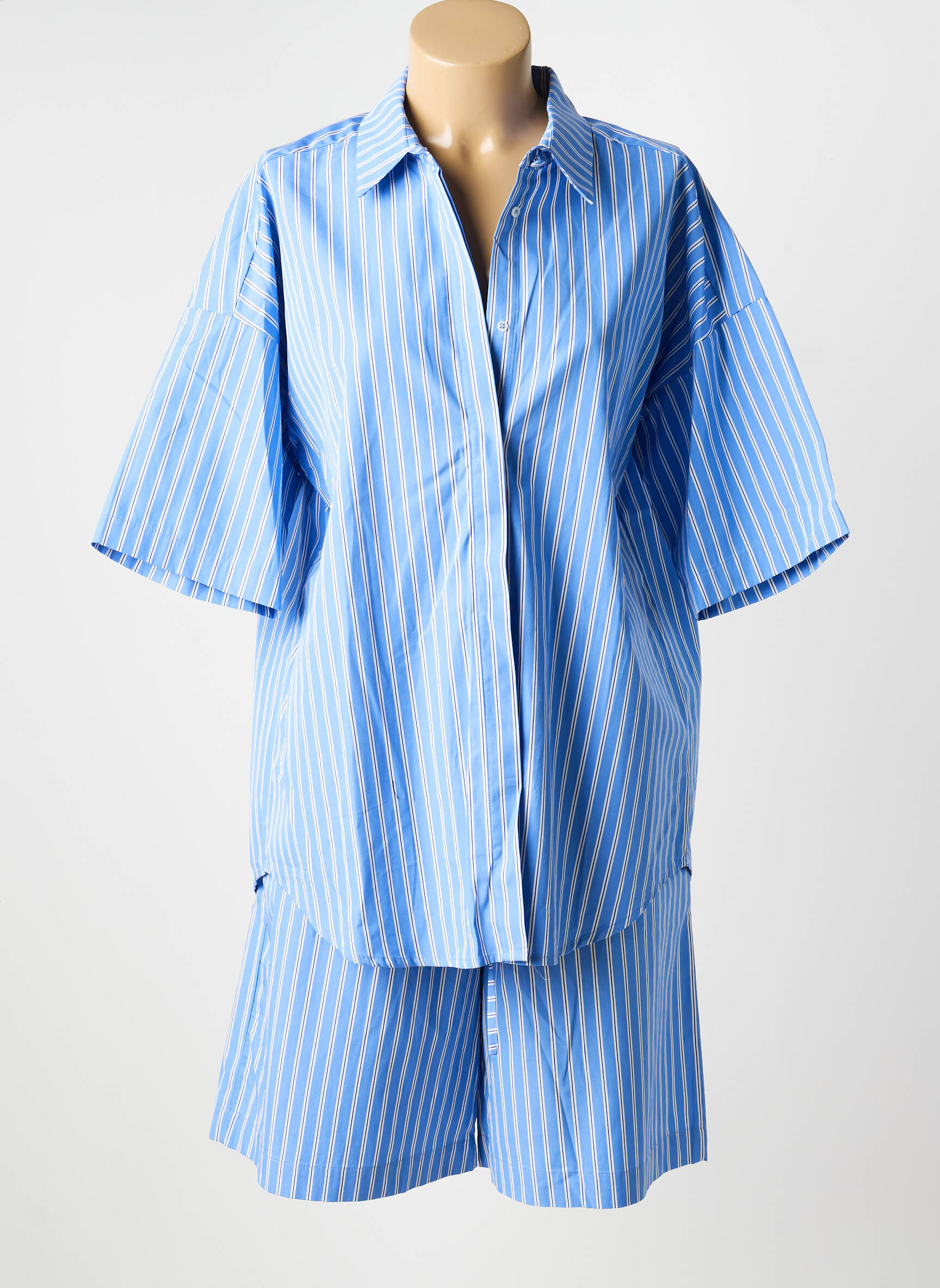 Pyjama manches courtes bleu ANDREA LEV femme
