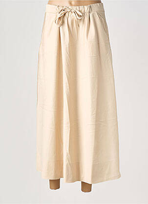Jupe longue coupe évasée beige HANA SAN femme