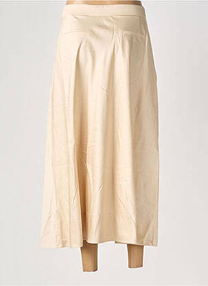 Jupe longue coupe évasée beige HANA SAN femme