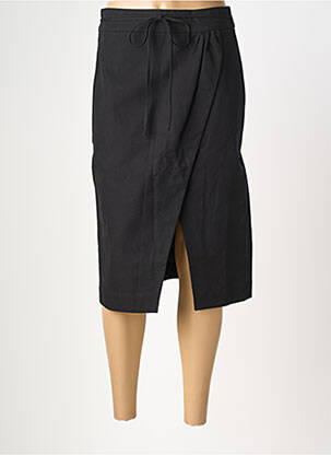 Jupe mi-longue coupe droite noir ROUJE femme