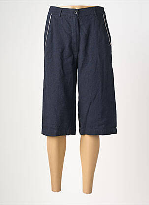 Bermuda taille à pinces taille normale bleu DIEGA femme