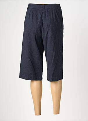 Bermuda taille à pinces taille normale bleu DIEGA femme