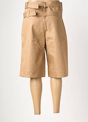 Bermuda taille haute taille haute beige GANNI femme