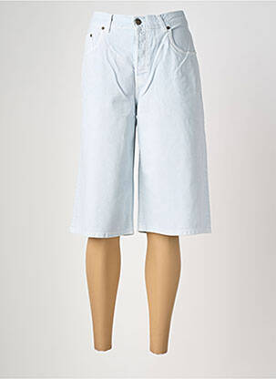 Bermuda coupe droite taille normale bleu HAIKURE femme