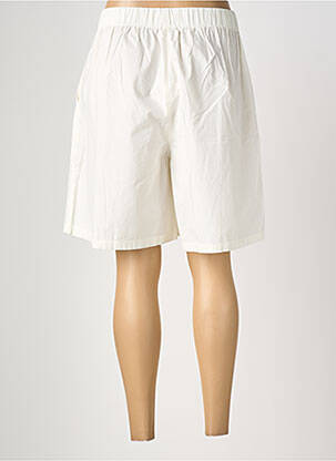 Short taille élastique taille haute beige ANNE MI femme